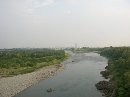 橋からの利根川の写真